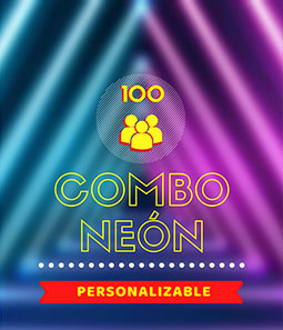 COMBO COTILLON NEON 100 PERSONAS 166 PRODUCTOS